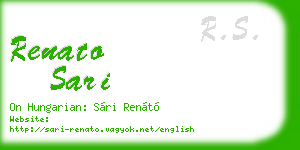 renato sari business card